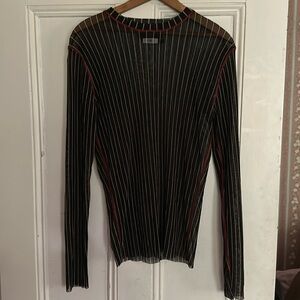 Jean Paul Gaultier sheer long sleeve top